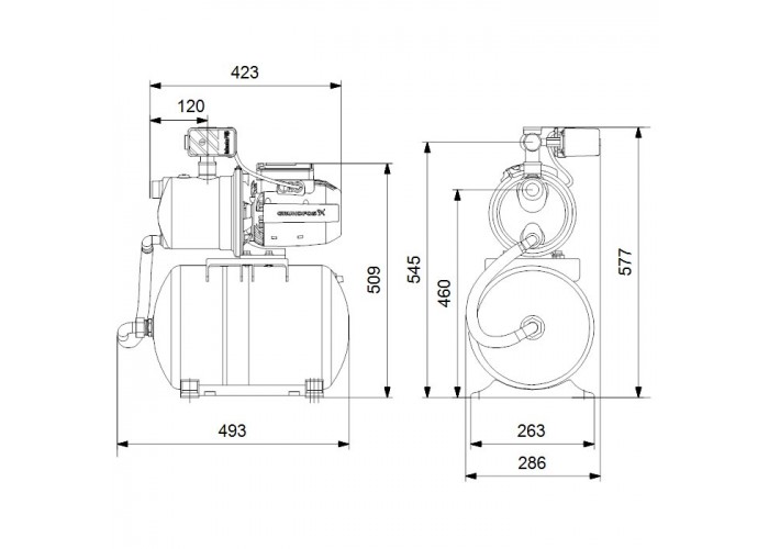 Насосная станция Grundfos JP 5-48 PT-H