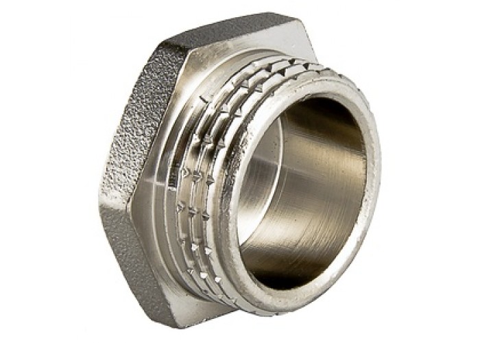 Пробка резьбовая VALTEC 1/2 наружная резьба, никелированная латунь