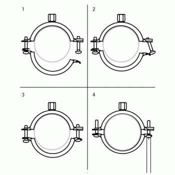Хомут Walraven BIS KSB2 с вкладышем EPDM, 15-19 мм, M8/10