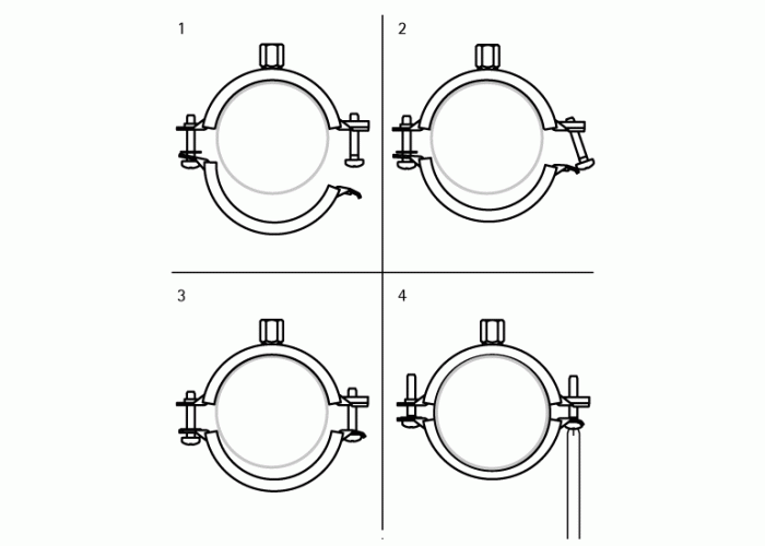 Хомут Walraven BIS KSB2 с вкладышем EPDM, 15-19 мм, M8/10