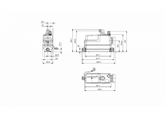 Канализационная установка Grundfos Sololift2 CWC-3