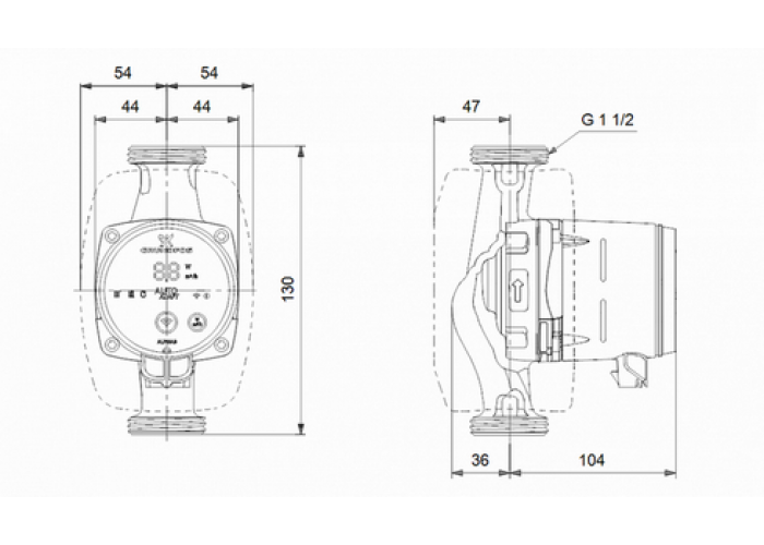 Циркуляционный насос Grundfos ALPHA3 25-60 130