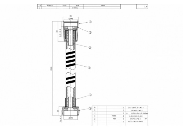 Душевой шланг Bravat P7233CP-1-RUS