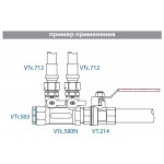 Пробка резьбовая VALTEC 1/2 наружная резьба, никелированная латунь