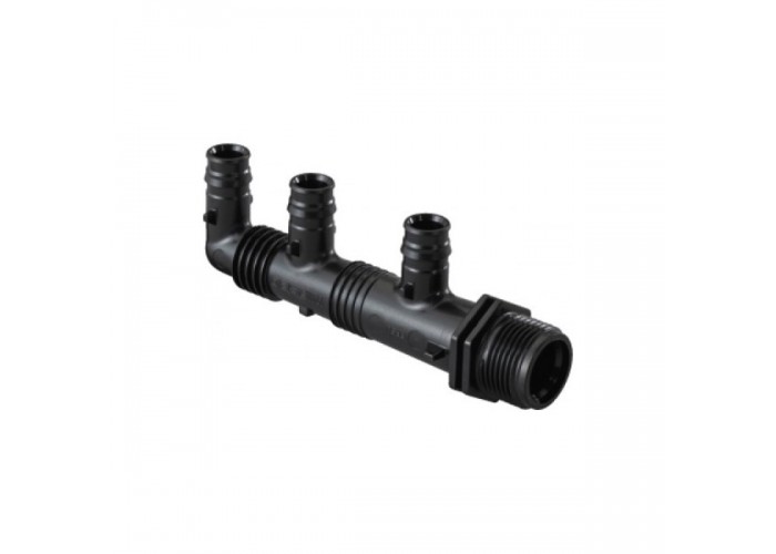 Коллектор с наружной резьбой Uponor Q E КОЛЛЕКТОР С НАРУЖНОЙ РЕЗЬБОЙ PPSU G3/4 НР, 3X16 Ц/Ц45+35ММ