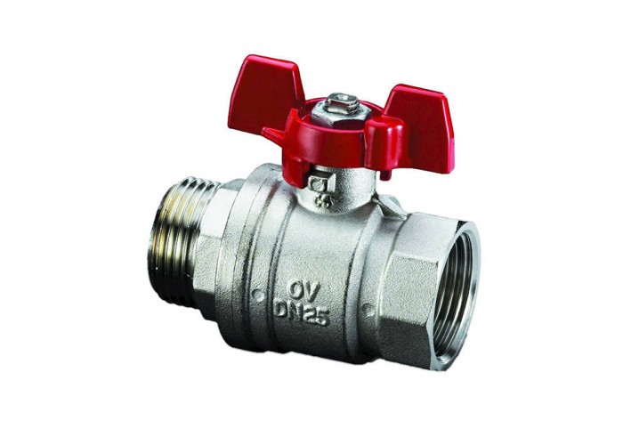 Кран шаровой Oventrop Optibal DN 15, НР-ВР, рукоятка бабочка