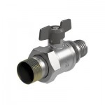 Кран шаровый Royal Thermo с аксиальным соединением и накидной гайкой 16x1/2