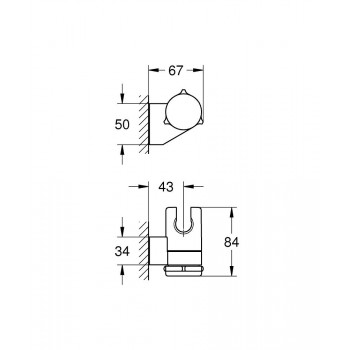 Держатель для душевой лейки Grohe New Tempesta 27595000