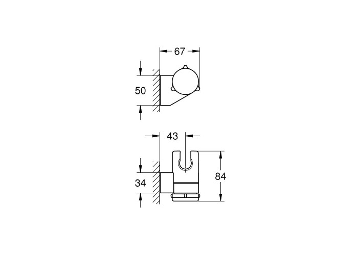 Держатель для душевой лейки Grohe New Tempesta 27595000