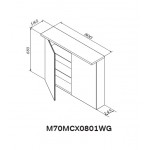 Зеркальный шкаф AM.PM Spirit M70MCX0801WG 80 см, белый