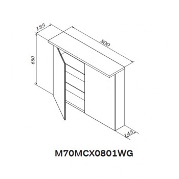 Зеркальный шкаф AM.PM Spirit M70MCX0801WG 80 см, белый