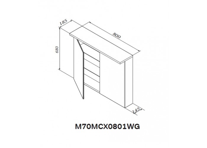 Зеркальный шкаф AM.PM Spirit M70MCX0801WG 80 см, белый