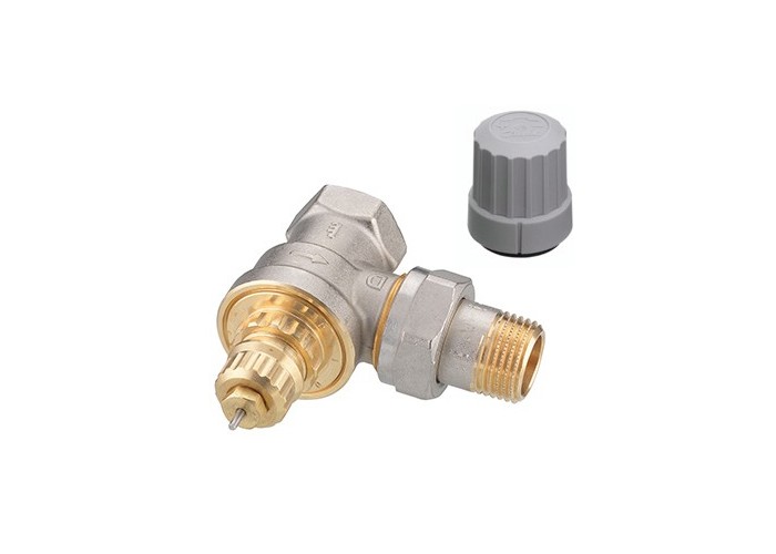 Клапан терморегулирующий Danfoss радиаторный, RTR-G Ду20, 3/4 , угловой никелированный (для однотрубной системы)