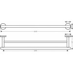 Полотенцедержатель двойной Hansgrohe Logis Universal 41712000