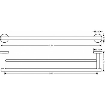 Полотенцедержатель двойной Hansgrohe Logis Universal 41712000