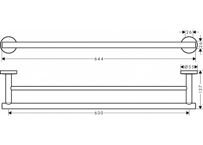 Полотенцедержатель двойной Hansgrohe Logis Universal 41712000