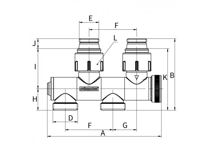 Узел нижнего подключения Flamco FE1 c функцией отсечки, слива и заполнения Узел нижнего подключения Flamco FE1 c функцией отсечки, слива и заполнения