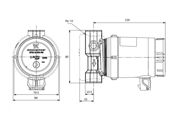 Насос Grundfos COMFORT UP 15-14 BA PM