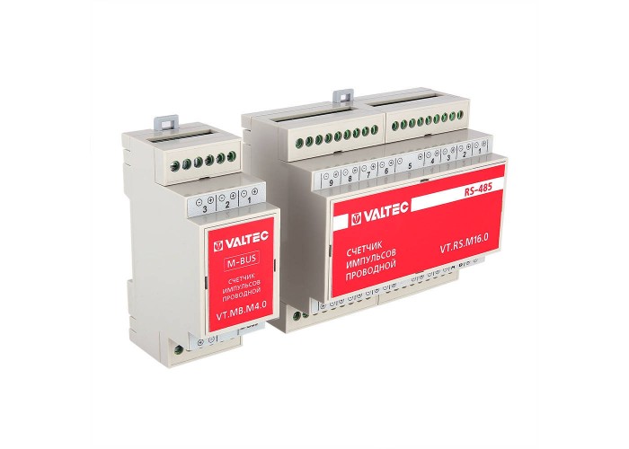 Счетчик импульсов VALTEC проводной универсальный RS485 2-х канальный