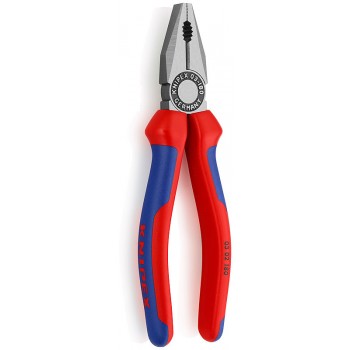 Плоскогубцы KNIPEX комб., рез: провол. ср. d 3.4 мм, твёрд. d 2.2 мм, кабель d 12 мм (16 мм?), L-180 мм, чёрн., 2К ручки