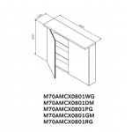 Зеркальный шкаф AM.PM Spirit 2.0 M70AMCX0801WG 80 см, белый