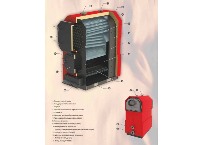 Твердотопливный напольный котел отопления Burnit WBS Magna 160