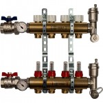 Коллектор Stout распределительный из латуни с расходомерами 1/3/4x4, SMB 0473 000004
