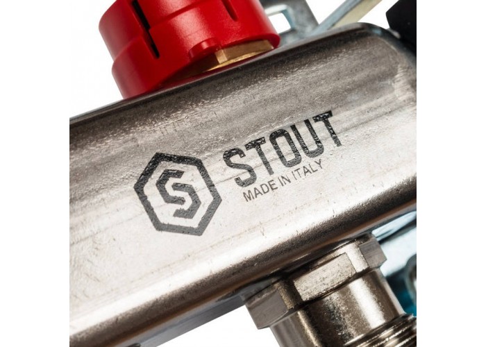 Коллектор Stout из нержавеющей стали с расходомерами 1/3/4x6, SMS 0917 000006