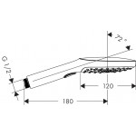 Душевая лейка Hansgrohe Raindance Select E 120 26520400
