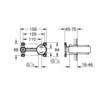 Скрытая часть смесителя Grohe 23571000