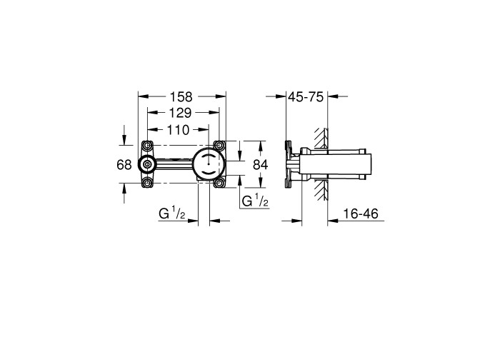 Скрытая часть смесителя Grohe 23571000