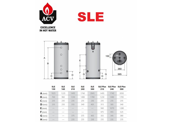 Бойлер косвенного нагрева ACV SLE 210