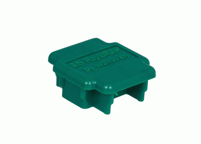 Заглушка для профиля Walraven BIS RapidRail, WM35 (38х40 мм), цвет зелёный