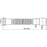 Гофра для сифонов Alcaplast для мойки с гайкой 1 1/2 - 40/50