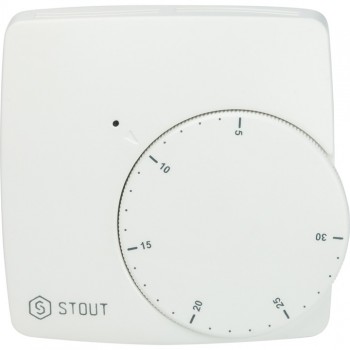 Комнатный термостат Stout WFHT-BASIC для нормально-открытых сервоприводов