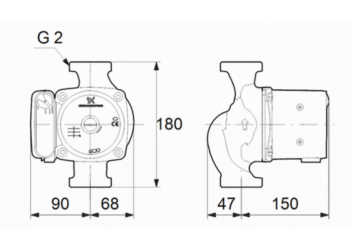 Циркуляционный насос Grundfos UPS 32-100