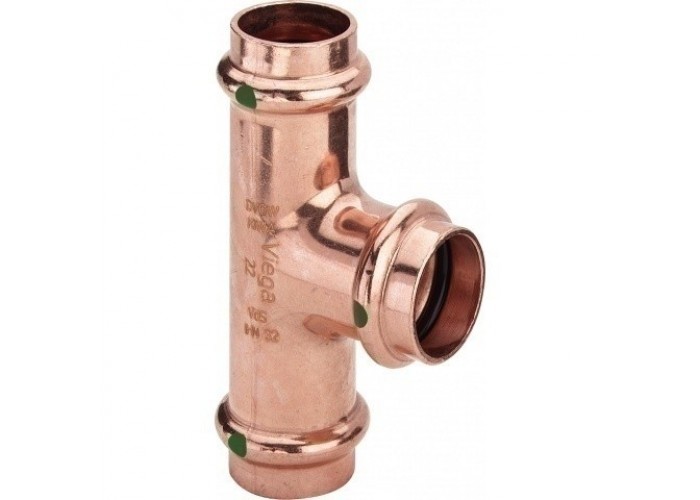 Тройник медный Viega Profipress с SC-Contur d=22 (арт. 292 027)