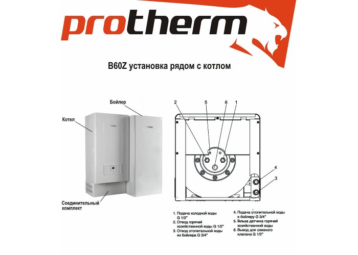Бойлер косвенного нагрева Protherm WH B60Z