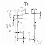 Душевая колонна без смесителя Bravat Fit R D283CP-2-RUS