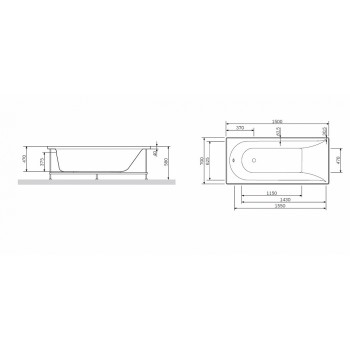 Каркас для ванны AM.PM Spirit W72A-150-070W-R2 150x70 см