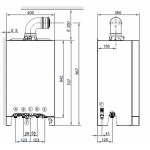 Настенный газовый конденсационный котел, двухконтурный, отопления Viessmann Vitodens 050-W 33кВт Природный и сжиженный газ 7730641