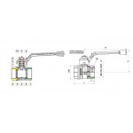 Кран шаровой RB (Rubinetterie Bresciane) UNI-SFER 1500 3/4 ВВ рычаг