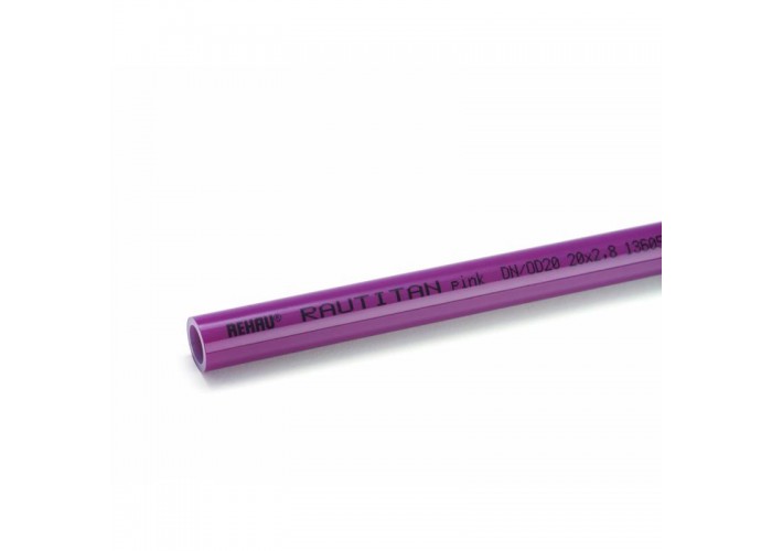Труба Rehau RAUTITAN pink из сшитого полиэтилена PE-Xa с кислородозащитным слоем, 16х2,2 мм