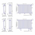 Стальной трубчатый радиатор отопления КЗТО Гармония А40 1, однотрубный, 500 11 секций, нижнее левое, цвет - RAL9016