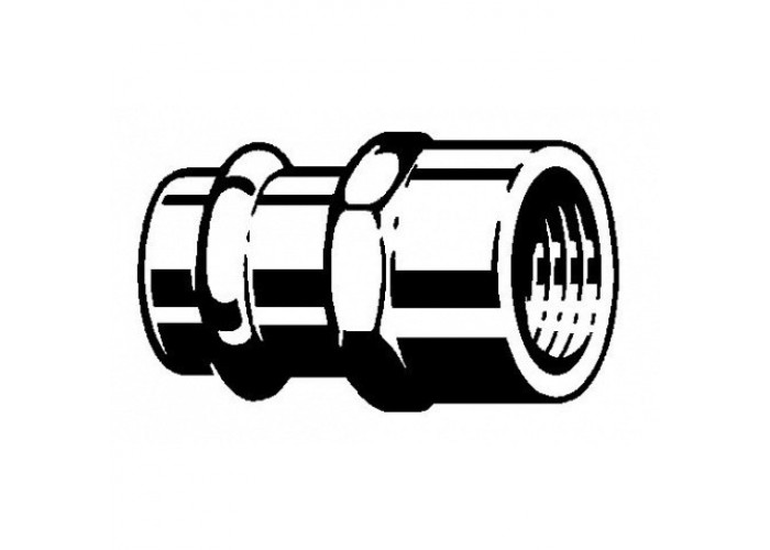 Соединительный элемент медный Viega Sanpress с SC-Contur d=15 (арт. 107 543)