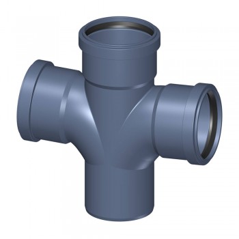 Крестовина POLOPLAST POLO-KAL NG PKDA DN90/90/90 с изогнутым входом ответвления 87,5/180 гр.