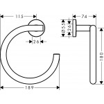 Полотенцедержатель кольцо Hansgrohe Logis Universal 41724000