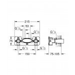 Скрытая часть смесителя Grohe Grohtherm SmartControl 26449000