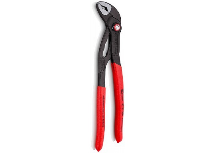 Переставные клещи KNIPEX COBRA , быстрая установка, 50 мм (2 ), под ключ 46 мм, 250 мм, серые, 1К ручки