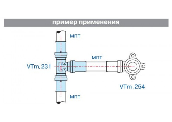 Valtec Тройник пресс 16
